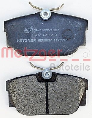 METZGER 1170332 Bremsbelagsatz, Scheibenbremse